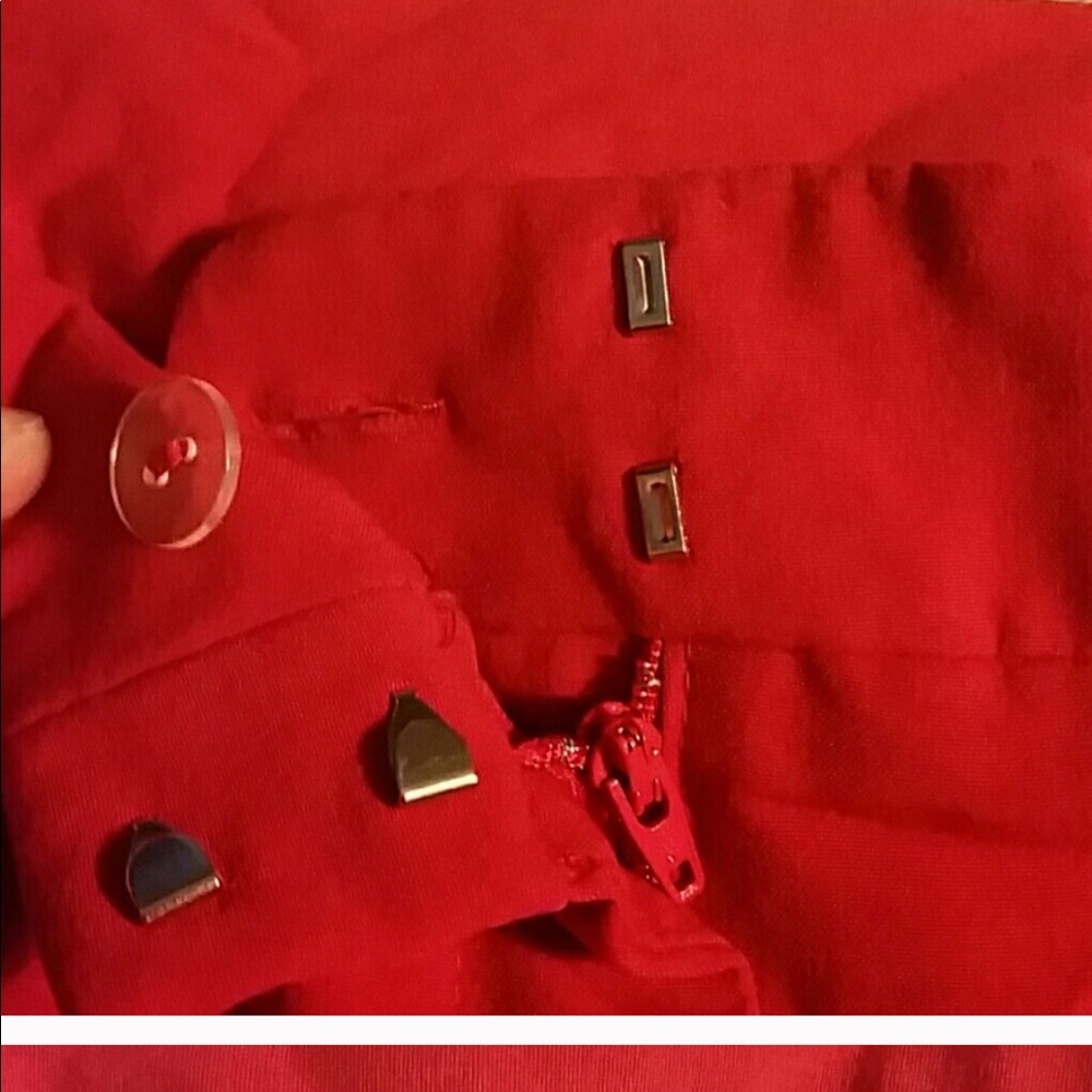 George stretch Red slacks. Short length - Picture 3 of 4